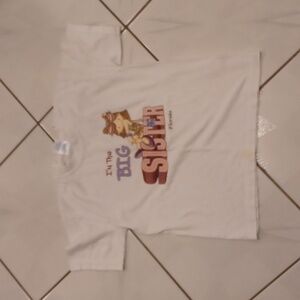 Free Add-on White "Big Sister" Tee - Size M (Youth)